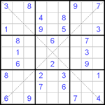 Судоку Х 9х9 #109 средний Судоку Х 9х9 #109 средний