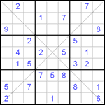 Судоку Х 9х9 #110 средний Судоку Х 9х9 #110 средний