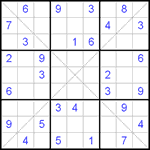 Судоку Х 9х9 #112 средний Судоку Х 9х9 #112 средний