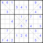 Судоку Х 9х9 #113 средний Судоку Х 9х9 #113 средний