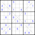 Судоку Х 9х9 #115 средний Судоку Х 9х9 #115 средний
