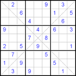 Судоку Х 9х9 #117 средний Судоку Х 9х9 #117 средний