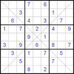 Судоку Х 9х9 #118 средний Судоку Х 9х9 #118 средний