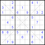 Судоку Х 9х9 #121 средний Судоку Х 9х9 #121 средний