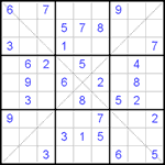 Судоку Х 9х9 #125 средний