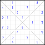 Судоку Х 9х9 #109 трудный Судоку Х 9х9 #109 трудный