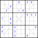 Судоку Х 9х9 #110 трудный Судоку Х 9х9 #110 трудный