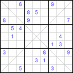 Судоку Х 9х9 #111 трудный Судоку Х 9х9 #111 трудный