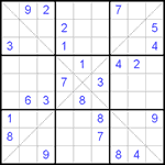 Судоку Х 9х9 #112 трудный Судоку Х 9х9 #112 трудный