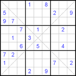 Судоку Х 9х9 #120 трудный Судоку Х 9х9 #120 трудный