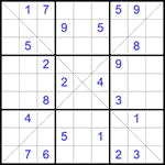Судоку Х 9х9 #97 очень трудный Судоку Х 9х9 #97 очень трудный