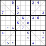Судоку Х 9х9 #101 очень трудный Судоку Х 9х9 #101 очень трудный
