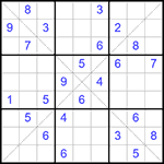 Судоку Х 9х9 #103 очень трудный Судоку Х 9х9 #103 очень трудный