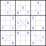 Судоку Х 9х9 #109 очень трудный Судоку Х 9х9 #109 очень трудный