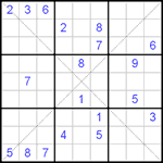 Судоку Х 9х9 #116 очень трудный Судоку Х 9х9 #116 очень трудный