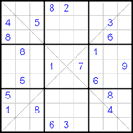 Судоку Х 9х9 #119 очень трудный Судоку Х 9х9 #119 очень трудный