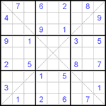 Судоку Х 9х9 #120 очень трудный Судоку Х 9х9 #120 очень трудный