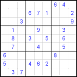Судоку 9х9 #396 средний
