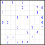 Судоку 9х9 #409 средний