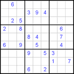 Судоку 9х9 #394 трудный