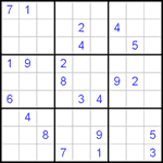 Судоку 9х9 #395 трудный