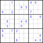 Судоку 9х9 #396 трудный