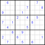 Судоку 9х9 #397 трудный