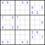Судоку 9х9 #399 трудный