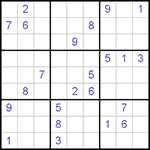 Судоку 9х9 #401 трудный