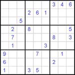 Судоку 9х9 #403 трудный