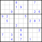 Судоку 9х9 #404 трудный