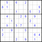 Судоку 9х9 #405 трудный