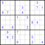 Судоку 9х9 #406 трудный