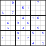 Судоку 9х9 #408 трудный