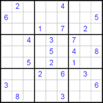 Судоку 9х9 #409 трудный