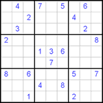 Судоку 9х9 #410 трудный