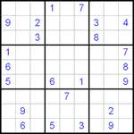 Судоку 9х9 #411 трудный