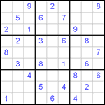 Судоку 9х9 #387 очень трудный