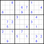 Судоку 9х9 #388 очень трудный