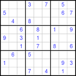 Судоку 9х9 #391 очень трудный