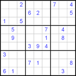 Судоку 9х9 #393 очень трудный