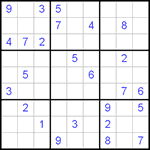 Судоку 9х9 #394 очень трудный