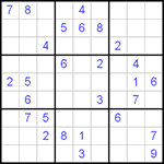 Судоку 9х9 #395 очень трудный