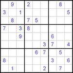 Судоку 9х9 #397 очень трудный