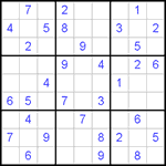 Судоку 9х9 #402 очень трудный