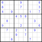 Судоку 9х9 #403 очень трудный