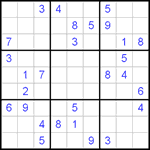 Судоку 9х9 #407 очень трудный