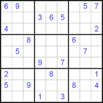 Судоку 9х9 #408 очень трудный