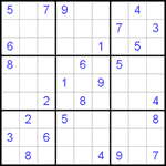 Судоку 9х9 #409 очень трудный