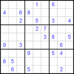 Судоку 9х9 #411 очень трудный